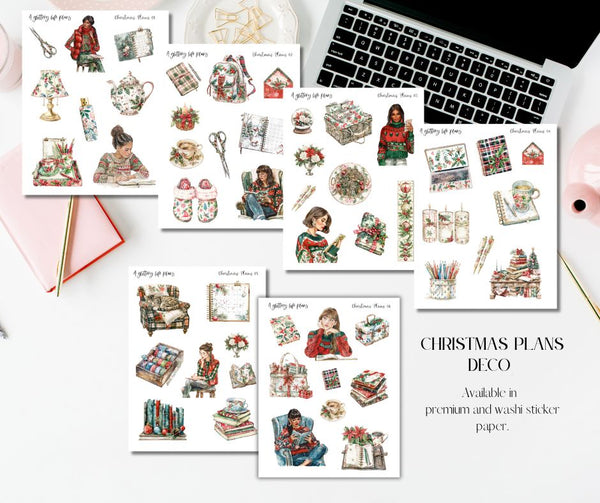 Christmas Plans Decorative Stickers for Planners and Journals