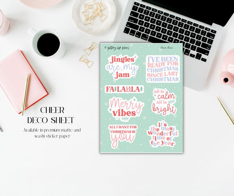 Cheer deco sticker sheet