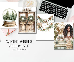 Winter Wishes 02 Vellum Dashboards Set of 4