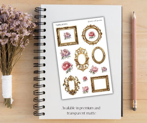 Jumbo Frames and Peony's deco Sticker Sheet for Planners and Journals