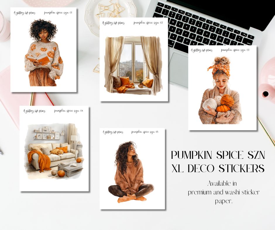 Pumpkin Spice Szn XL Large Deco Stickers for Planners and Journals