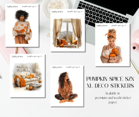 Pumpkin Spice Szn XL Large Deco Stickers for Planners and Journals