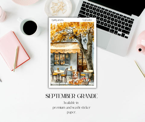 September Grande deco Sticker Sheet for Planners and Journals