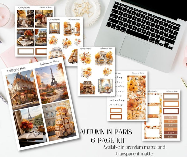 Autumn in Paris Mini Kit - Planner and Journaling Stickers