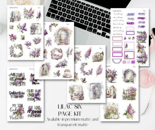 Lilac Collection - Planner and Journaling Stickers