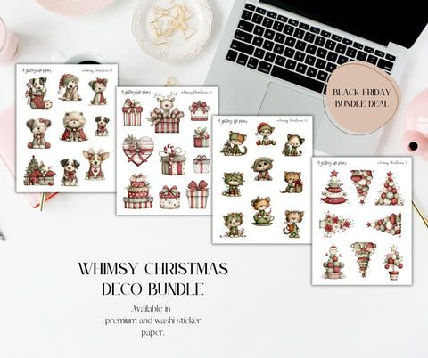 Whimsy Christmas bundle of deco sticker sheets