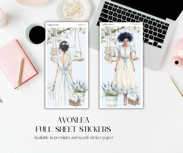 Full Sheet Avonlea deco Sticker Sheet for Planners and Journals
