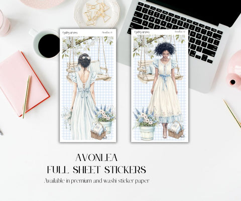 Full Sheet Avonlea deco Sticker Sheet for Planners and Journals