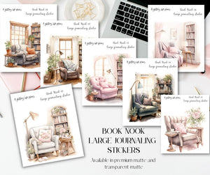 Book Nook Large Deco Stickers for Planners and Journals