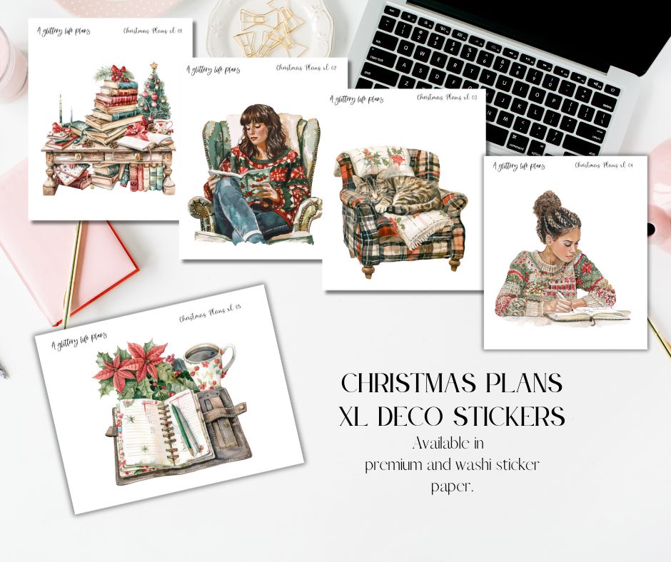 Christmas Plans XL Large Deco Stickers for Planners and Journals