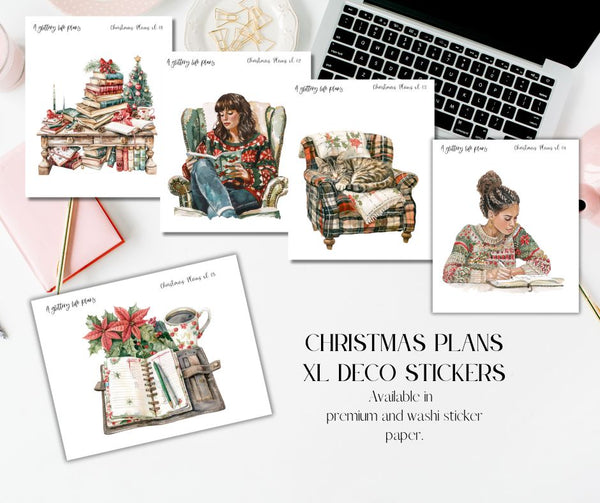 Christmas Plans XL Large Deco Stickers for Planners and Journals