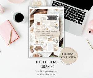 The Letters Grande deco Sticker Sheet for Planners and Journals
