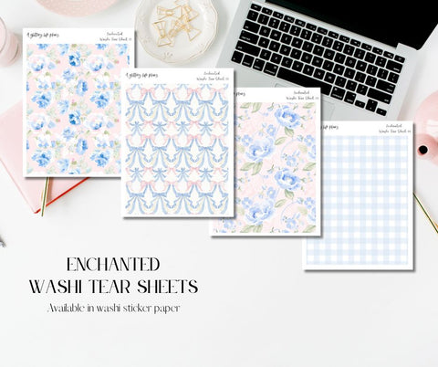 Enchanted  Washi Tear Sticker Sheets for Planners and Journals