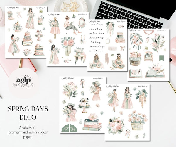Spring Days Deco Stickers for Planners and Journals
