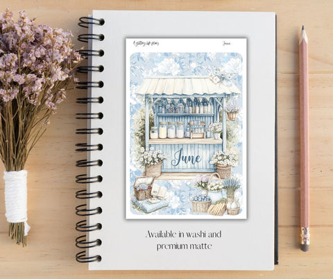 June Grande deco Sticker Sheet for Planners and Journals