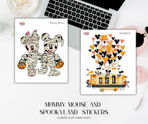 Spooky Time Character Deco Stickers for Planners and Journals