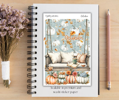 October Grande deco Sticker Sheet for Planners and Journals