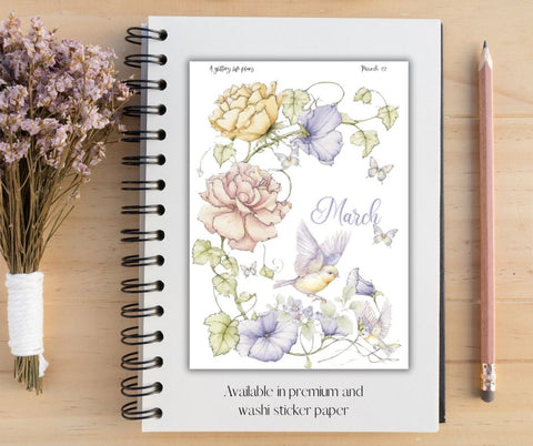 March 02 Grande deco Sticker Sheet for Planners and Journals