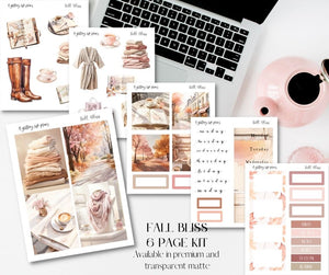 Fall Bliss Mini Kit - Planner and Journaling Stickers