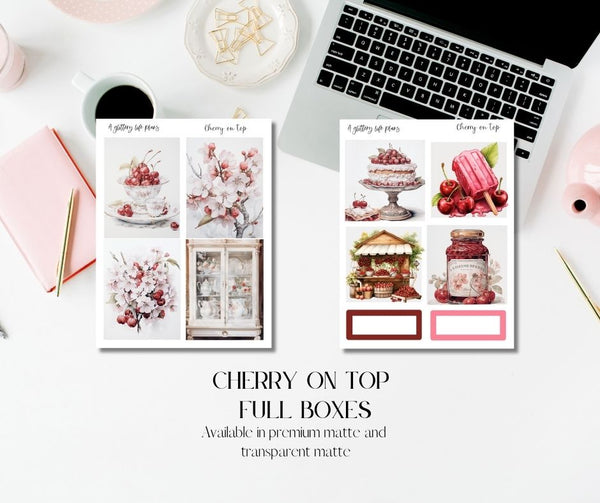 Cherry on Top 6 page Mini Kit - Planner and Journaling Stickers