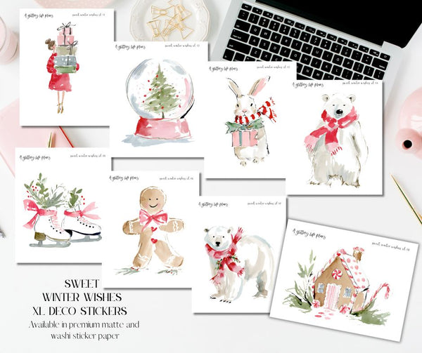 Sweet Winter Wishes XL Decorative Stickers for Planners and Journals