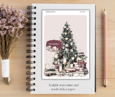 December Grande deco Sticker Sheet for Planners and Journals