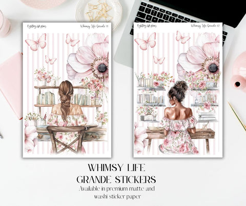 Grande Whimsy Life deco Sticker Sheet for Planners and Journals