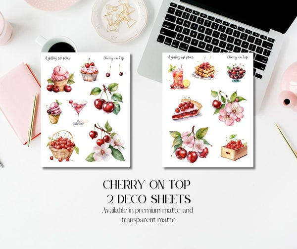 Cherry on Top 6 page Mini Kit - Planner and Journaling Stickers