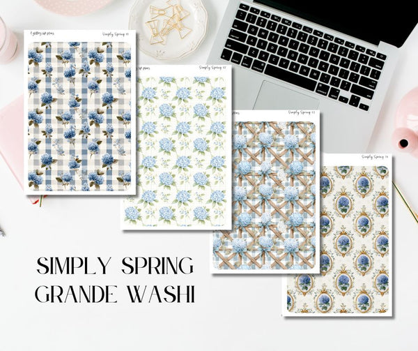 Simply Spring Washi Tear Sticker Sheet for Planners and Journals
