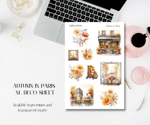 Autumn in Paris XL Sticker Sheet for Planners and Journals