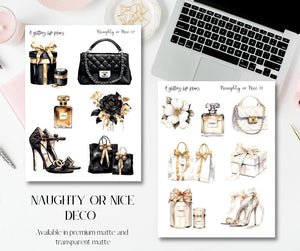 Naughty or Nice Deco Journaling Sticker Sheets