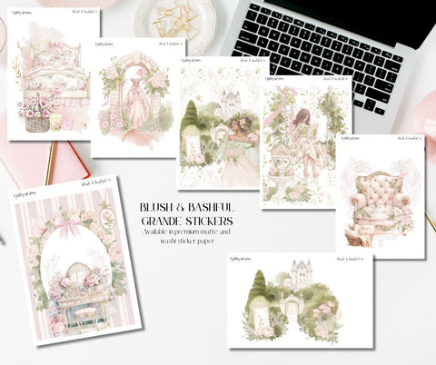 Blush & Bashful Grande Sticker Sheet for Planners and Journals