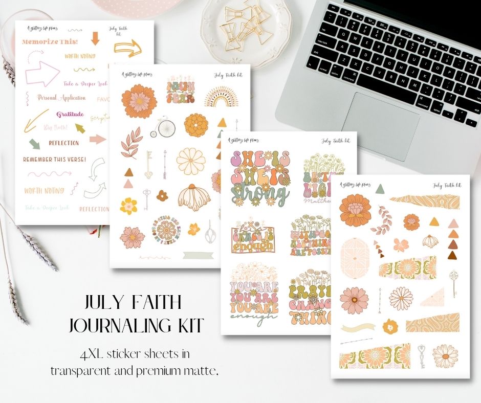 July Faith Journaling Bundle for Bible Journaling