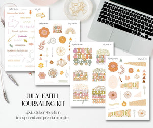 July Faith Journaling Bundle for Bible Journaling
