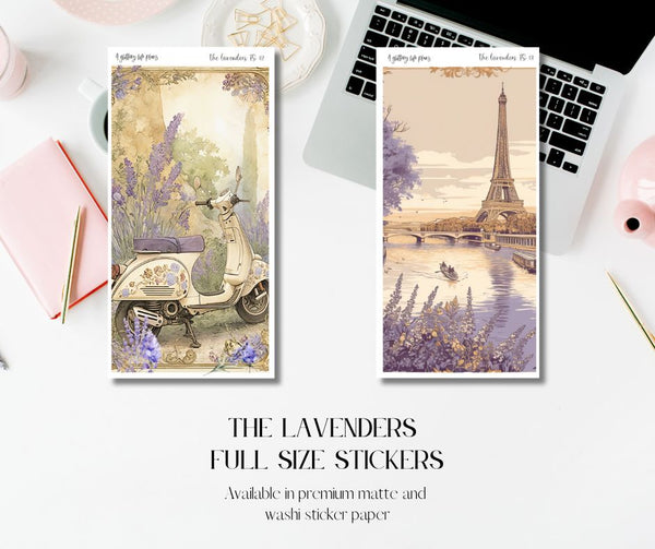 Full Sheet The Lavenders deco Sticker Sheet for Planners and Journals