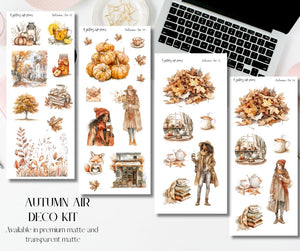 Autumn Air deco Sticker Sheets for Planners and Journals