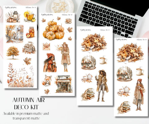 Autumn Air deco Sticker Sheets for Planners and Journals