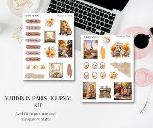 Autumn in Paris Journaling Kit and Deco Sheets
