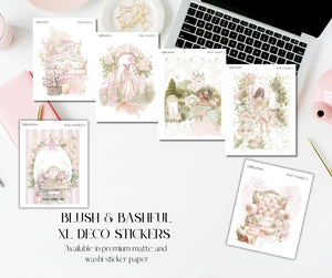 Blush & Bashful XL Large Deco Stickers for Planners and Journals