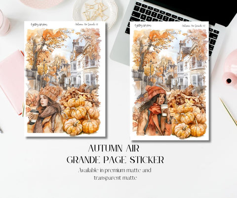 Grande Autumn Air deco Sticker Sheet for Planners and Journals