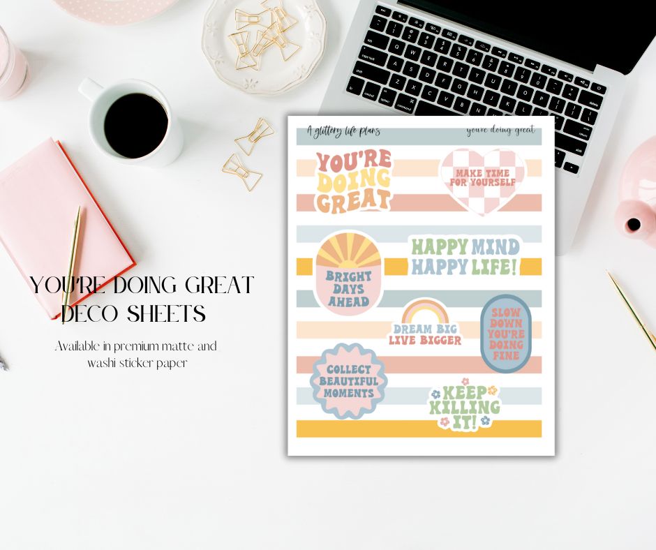 You're doing great deco sticker sheet
