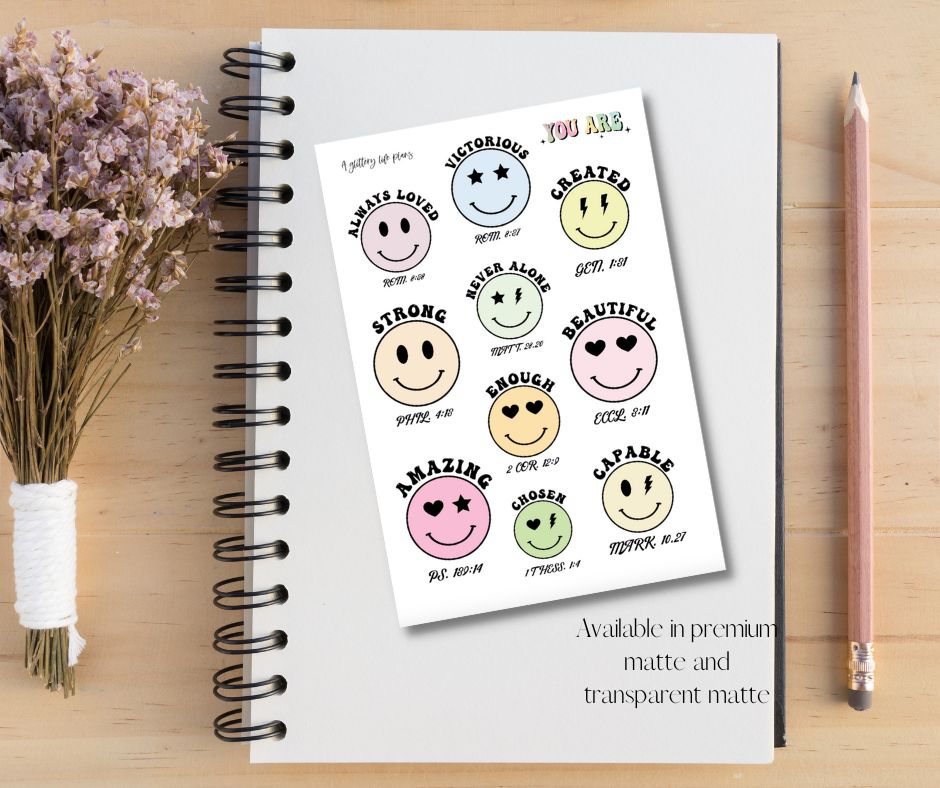 You Are Identity Stickers for Planners and Journals