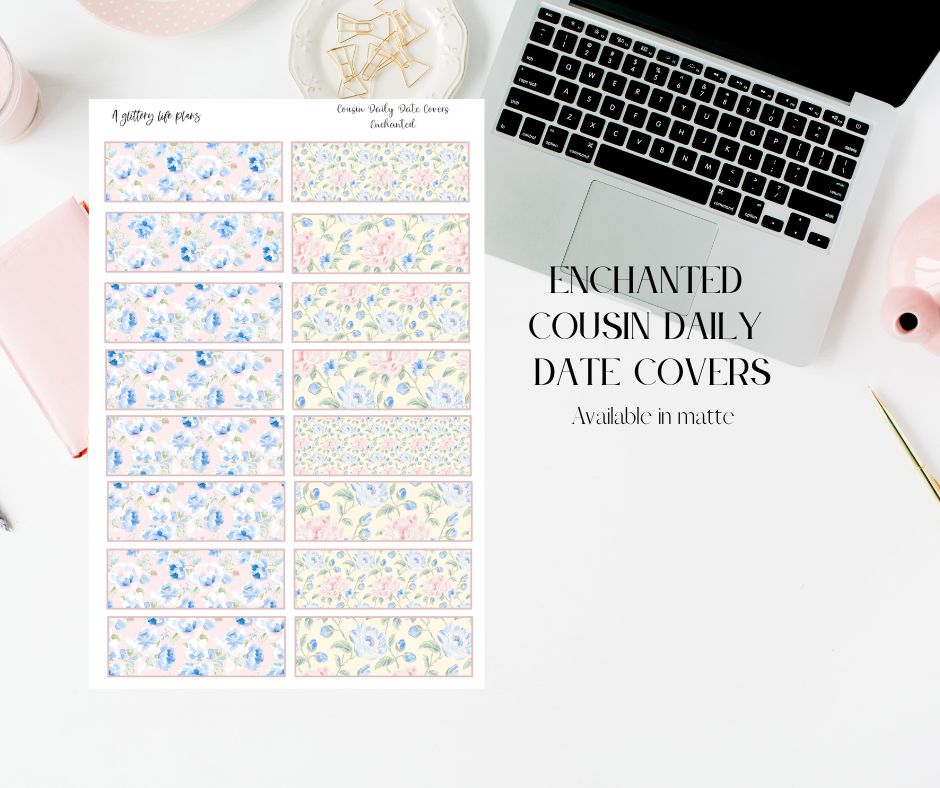 Enchanted Cousin Date Covers Sticker Sheet for Planners and Journals