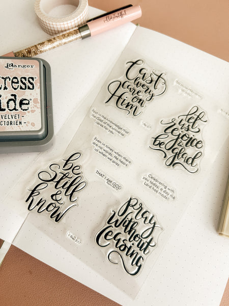Bible Verses Stamp Set of 12 Clear Stamps