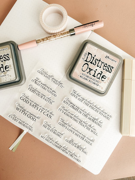 Encouragement Stamp Set of 13 Clear Stamps