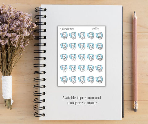 Scrolling Cat Planner and Journaling Sticker Sheet