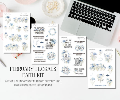 February Florals Faith Journaling Kit for Bible Journaling