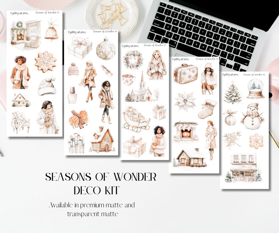 Season of Wonder deco Sticker Sheets for Planners and Journals