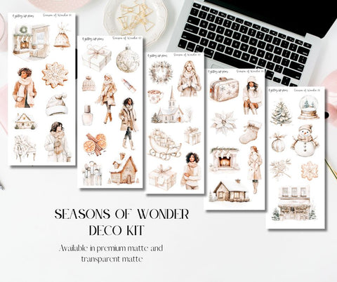 Season of Wonder deco Sticker Sheets for Planners and Journals