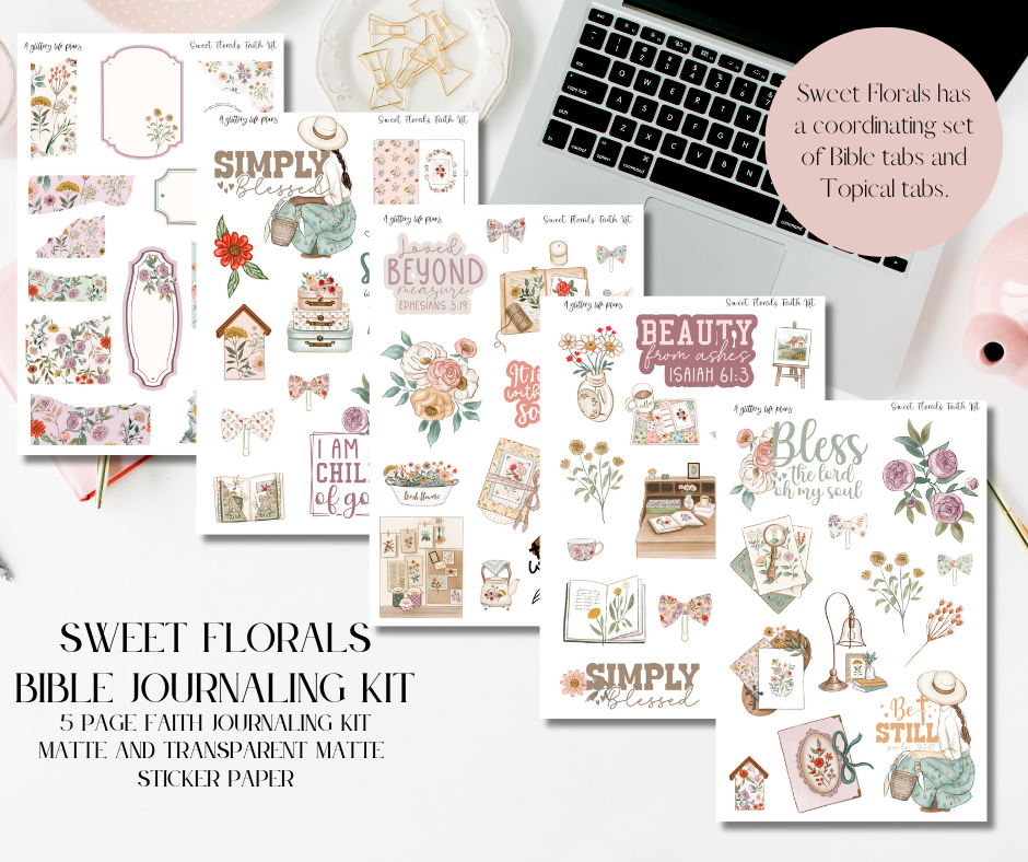 Sweet Florals Faith Journaling Kit for Bible Journaling